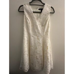 White House Black Market Ivory Lace Mini Dress